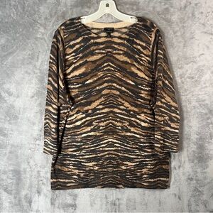 Talbots Brown and Black Patterned Tunic